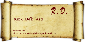 Ruck Dávid névjegykártya