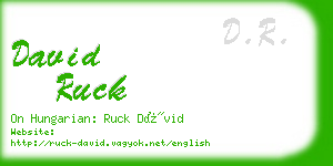 david ruck business card